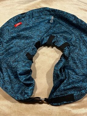 Inflatable Dog Cone, Soft Donut Recovery Collar, Blue, Large Neck 15-20in